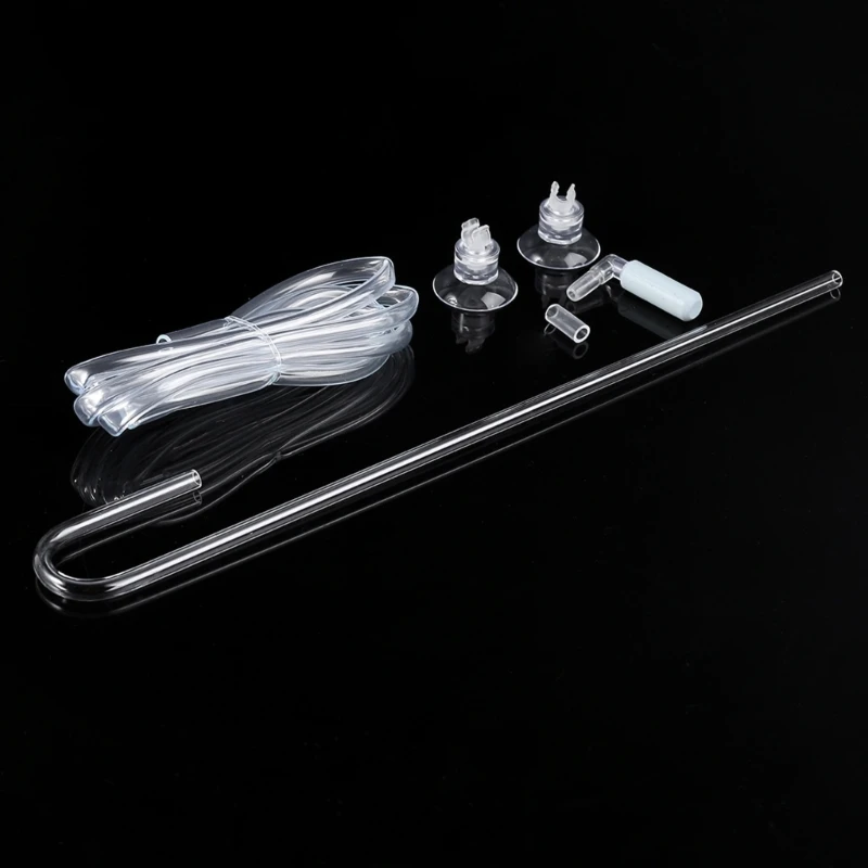 Aquarium CO2 Diffuser Kit Clear Acrylic Tube with Suction Cup Hose for Aquariums Planted for Tank Air Pump Accessories DropShip