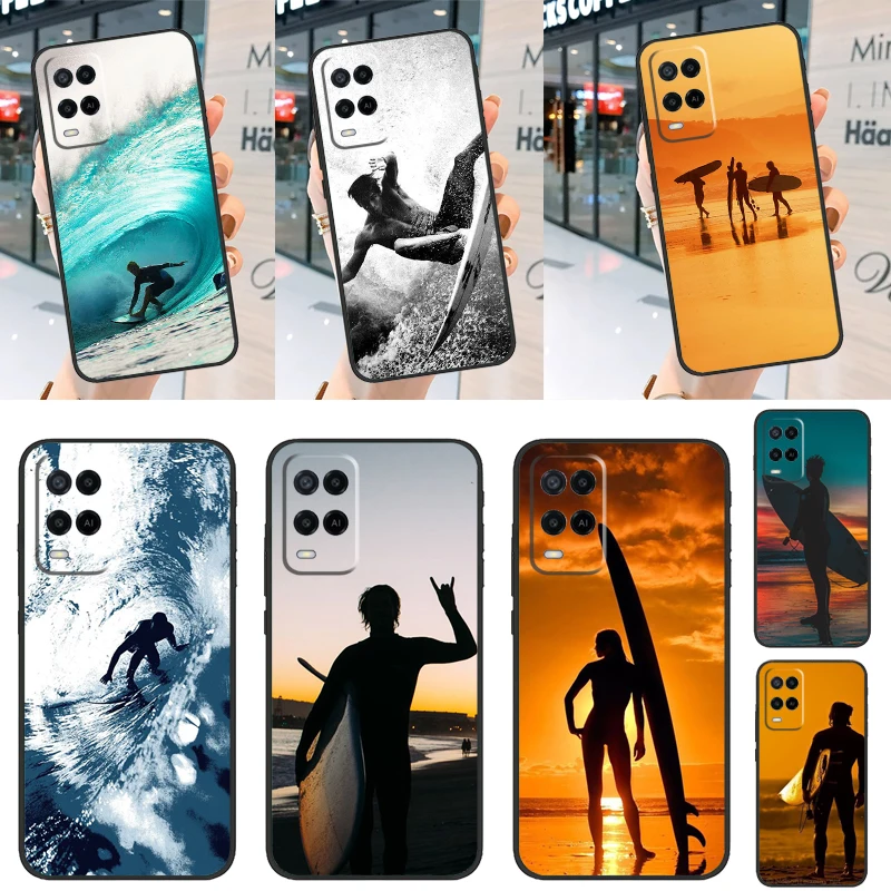 Surfer Surf Hang Loose Shak For OPPO A54 A74 A94 A5 A9 A31 A53 A52 A72 A15 A16 A17 A57 A77 A76 A96 A53S A54S A57S Case