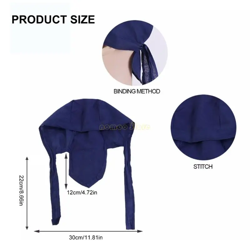 31BF wielofunkcyjna chustka kapelusz szefowie kuchni nakrycie głowy oddychająca odporna na pot chustka kuchenna czapki do głowy