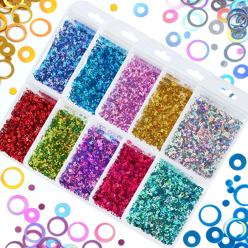 Holographische Blase Glitter Für Harz Füllstoff Hohl Kreis Pailletten Epoxidharz Füllung Zubehör Harz Shaker Füllstoff DIY Handwerk