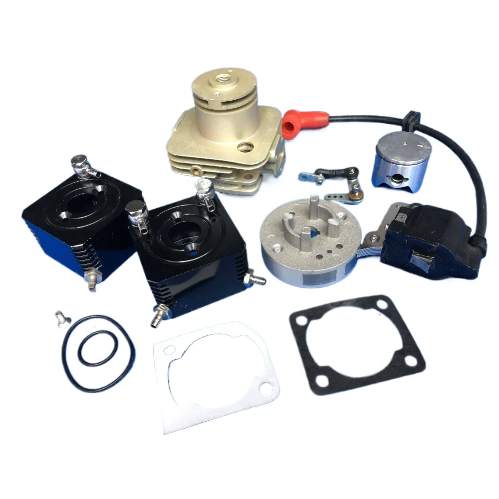 26CC Remote Control Boat Water Cooled Engine Parts Cylinder Piston Magnetic Flywheel Water Cooling Cover Boat Model Engine Parts