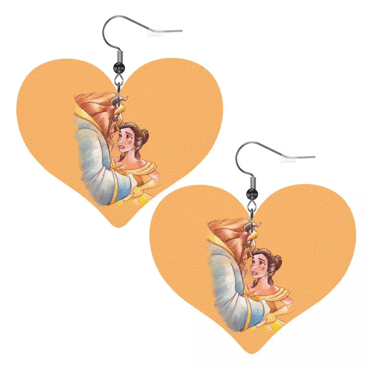 

Кожаные серьги «Красавица и Чудовище» для женщин, в форме капли, подвесные, ювелирные украшения