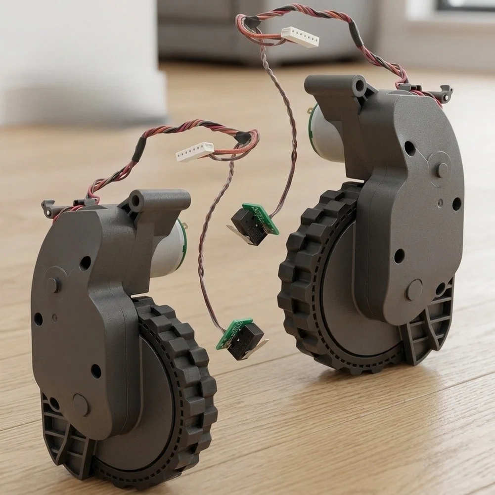 For Home Cleaning Robot Vacuum Wheels High-density Rubber Material Deformation Resistant Build For Roborock S7