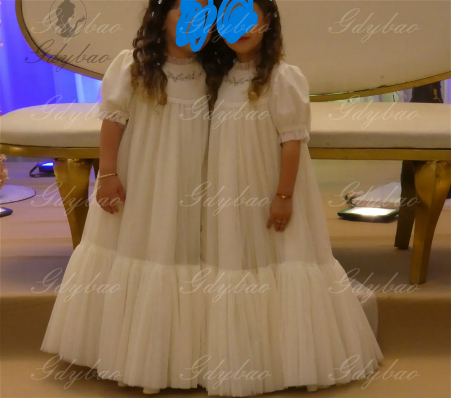 Vestidos de niña de flores de color marfil con chaqueta, vestido de baile con cuentas, vestidos de fiesta de cumpleaños para niños, vestido de primera comunión de tul para niños