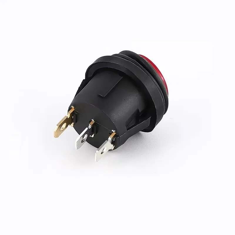 On Off Waterproof Vehicle Boat Switch Round Switch SPST 3Pin Rocker Switch 6A 10A 250V 125V AC LED
