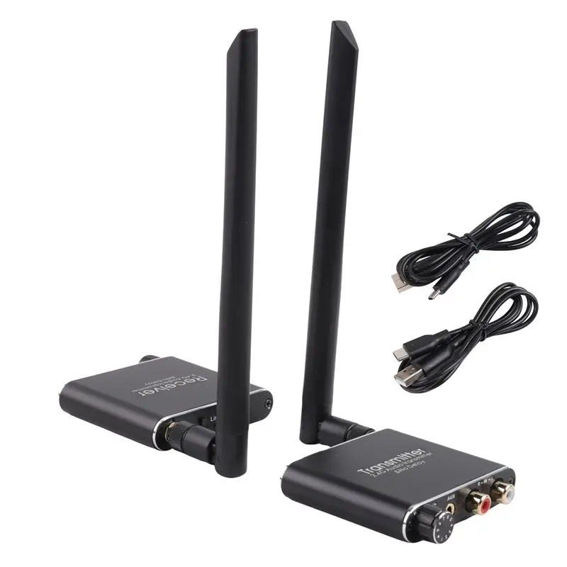 2.4G Wireless Audio Adapter Audio Extensor Wireless Audio Transmitter and Receiver 50M Lan Audio Extender Splitter RX/TX-AB01