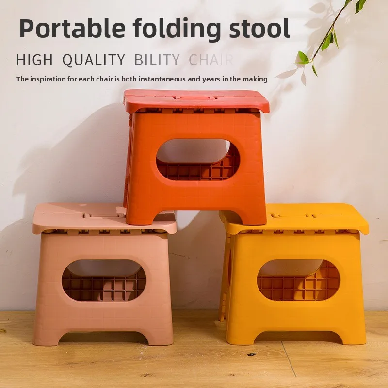 Outdoor Fishing Hiking Folding Home Camping Magza Stool Thickened Small Yellow Portable Chair Handheld Folding Camping Stools