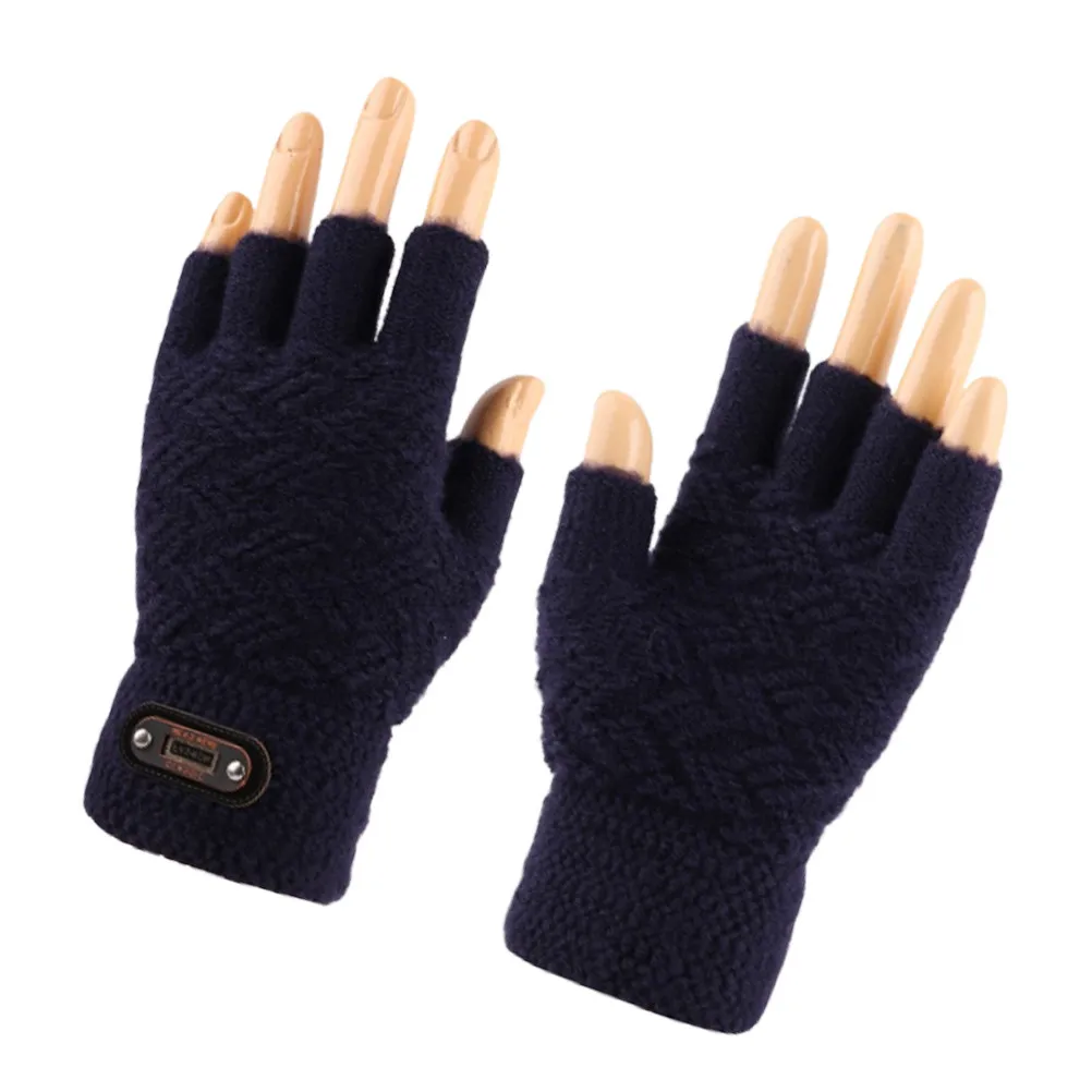 

1Pair Touch Screen Winter Gloves for Men Knitted Warm Windproof Outdoor Workout Cold Weather Gloves Soft Elastic Protection