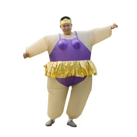 Ballet Dancer Inflatable Costume Halloween Funny Masquerade Party Stage Performance Fat Sumo Inflatable Costume Dance Activity