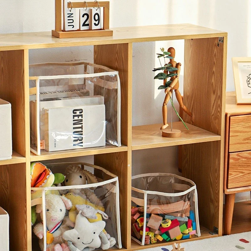 Homefish Children's Toys Storage Basket Transparent Storage Box Sub Block Plush Toys Large-capacity Household Multifunctional