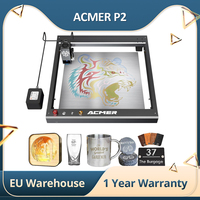 ACMER P2 33W Laser Cutter, Engraving at 30000mm/min, Ultra-silent Auto Air Assist, 0.01mm Accuracy,App Control Pre-Assembled