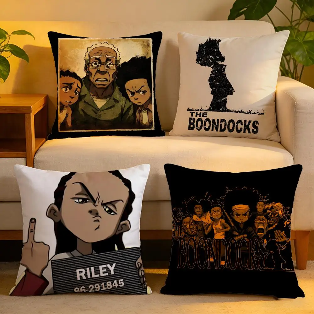 

Чехол для подушки из льна, мягкий, приятный для кожи, декоративный чехол для дивана, домашнего декора, чехол для подушки The Boondocks