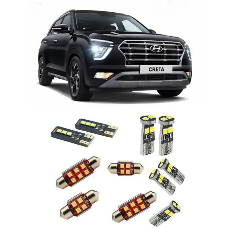 

12x Canbus Led interior lights For Hyundai Creta 2020 automotive goods Car Accessories for auto Car lamps