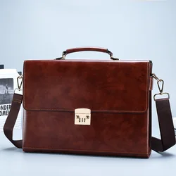 Bolsa de Negócios Masculina com Bloqueio de Senha, Pasta Executiva, Rero Portfolio, Adido, Grande Capacidade, Escritório, Bolsa para Computador