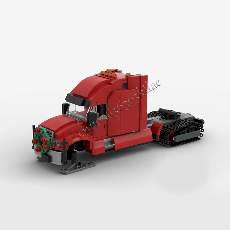 

345 PCS MOC Christmas Series Modified Semi-Trailer Truck Model Building Block Bricks DIY Creative Assembly Educational Toy Gift