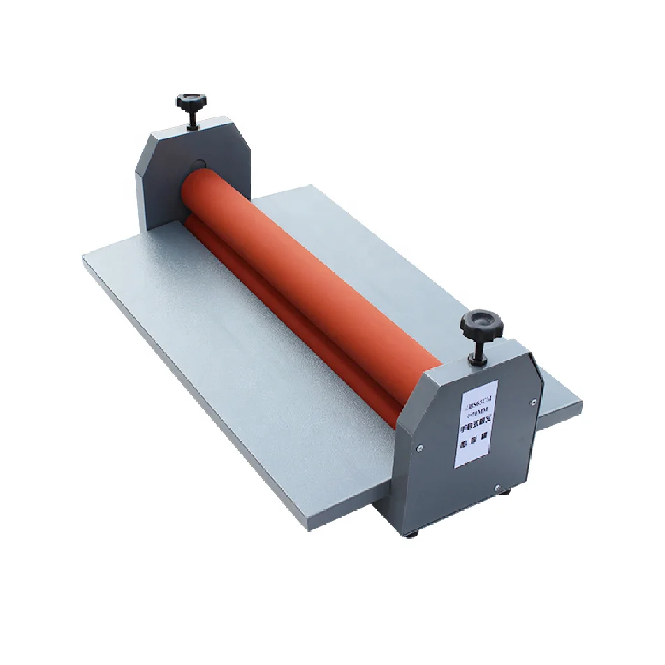 Manual cold roll laminator 700mm desktop cold laminator with high quality rubber roller