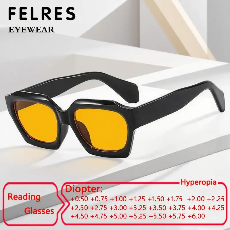 

Designer Irregular Frame Reading Sunglasses Men Women Fashion Tinted Lens Presbyopic Eyeglasses Finished Prescription Eyewear