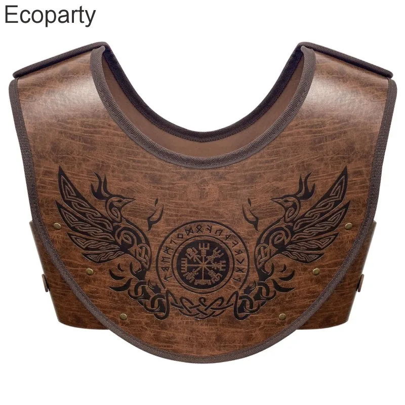 Adult Medieval Viking Knight Chest Armors Pu Leather Warrior Gladiator Cosplay Costume Breastplate Vest Steampunk Retro Cuirass image 2