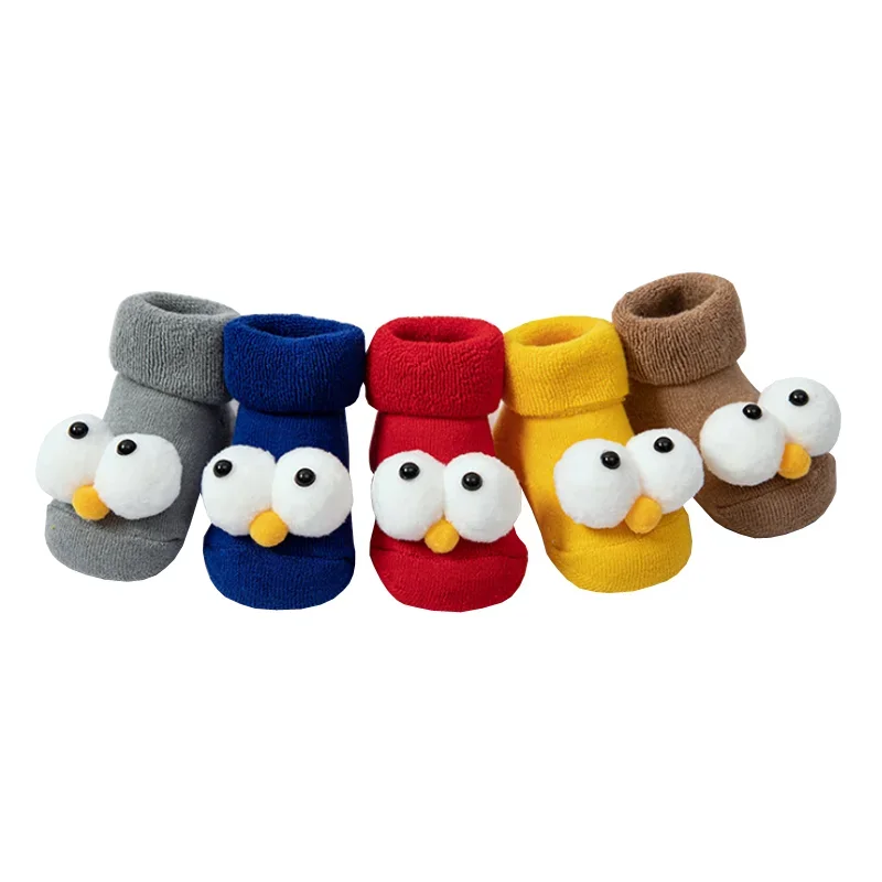 

New winter cartoon big eyes baby socks floor non-slip toddler baby foot socks