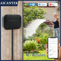 8 Zones Wifi Tuya Smart Garden Watering Timer 6 Station Sprinkler Drip Irrigation Controller Water Valve Works with Smartlife