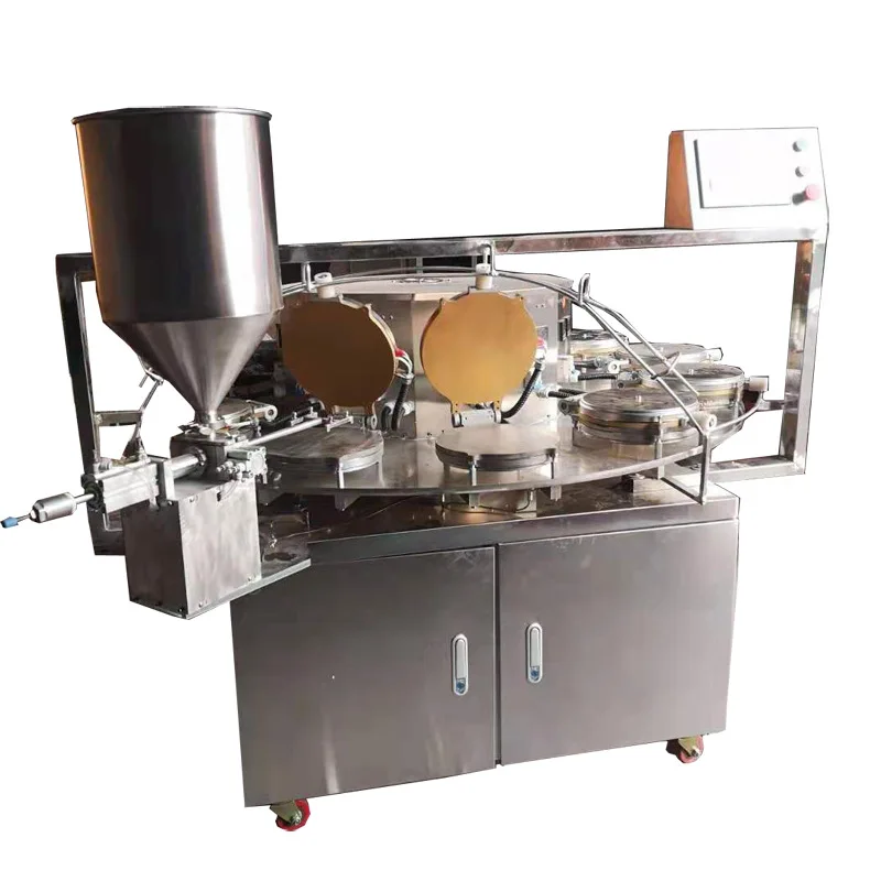 Automatic crispy single egg roll machine, turntable Phoenix egg roll machine