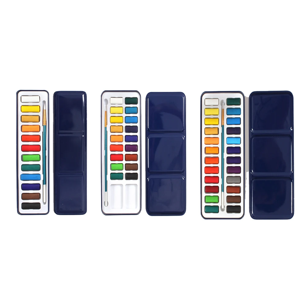 

24 Colors Watercolor Paint Set Painting for Kit Solid Beginners Supplies Watercolour