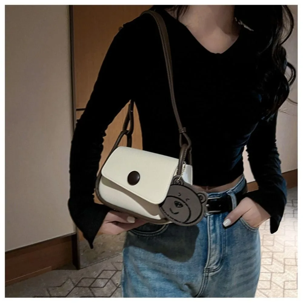 Chic Simple Small Flap Shoulder Bags For Women Solid Color Pu Leather Handbag Clutch Lady Crossbody Purse Messenger Bag