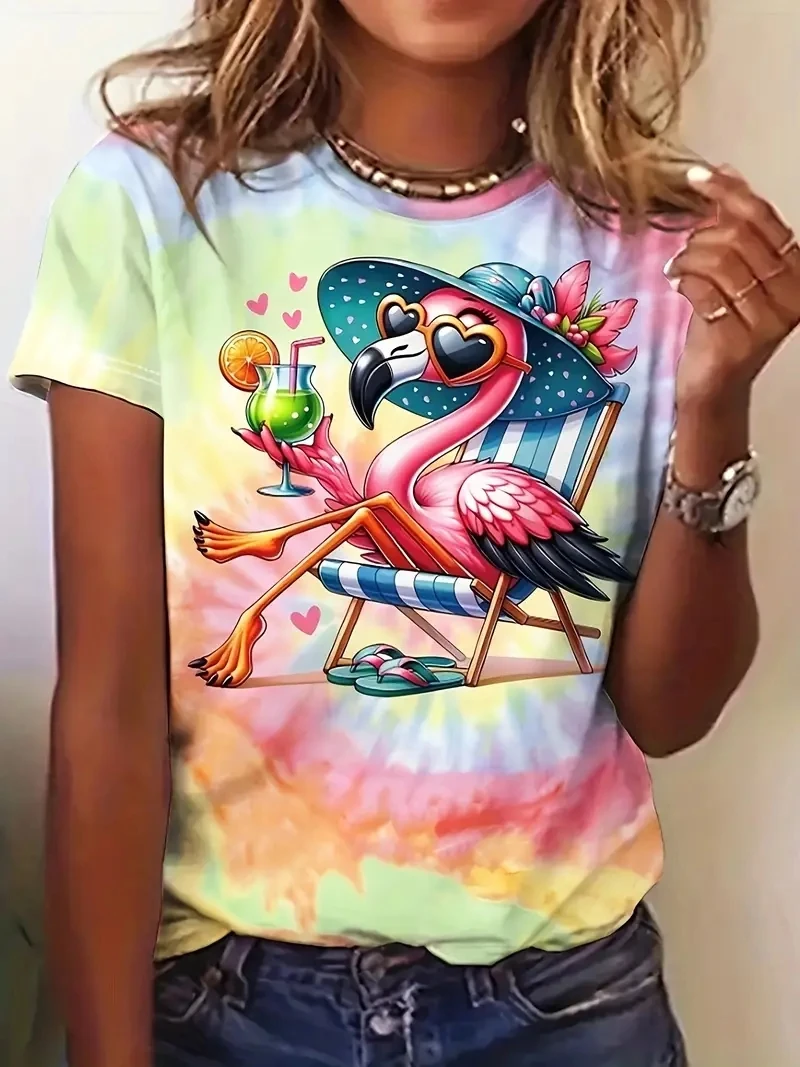 

Women's Plus Size 3D Printed Short Sleeved T-shirt,loose and Casual,soft,comfortable and Breathable, Suitable for Outdoor Sports