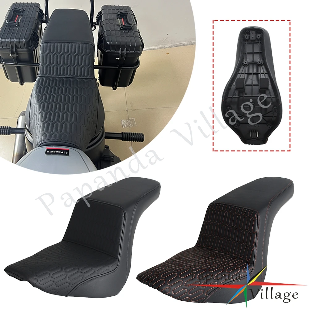 Seat Cushion Motorcycle Driver Passenger Two-Up Seat For Harley Softail Low Rider ST FLSB FXLR FXLRS FXLRST 2018-Up Gel Pad Seat