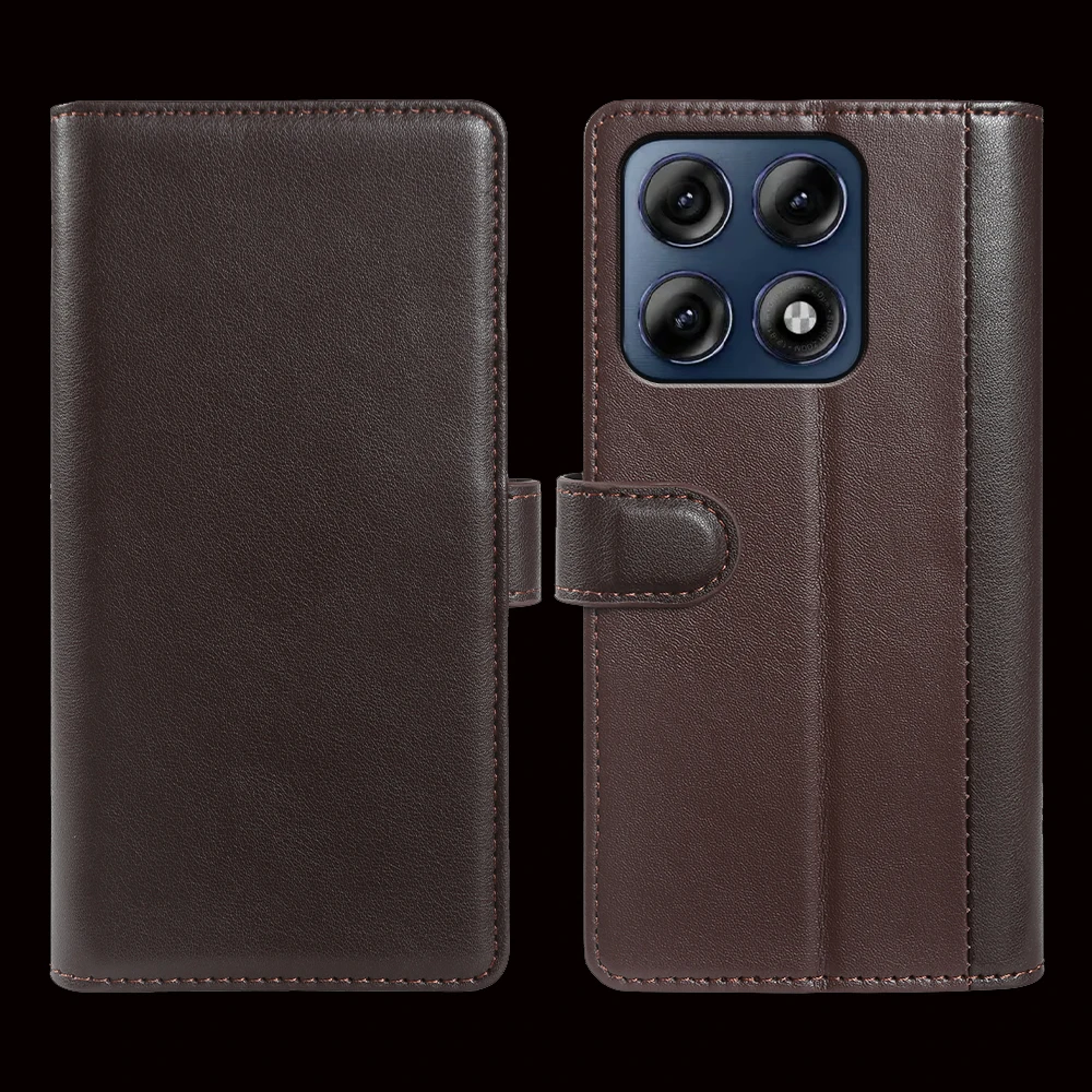 Genuine Leather Flip Case For Motorola Moto Edge 70 Pro Fusion 50 Ultra G37 G67 G57 Power G47 G77 Signature X70 Air Phone Cover