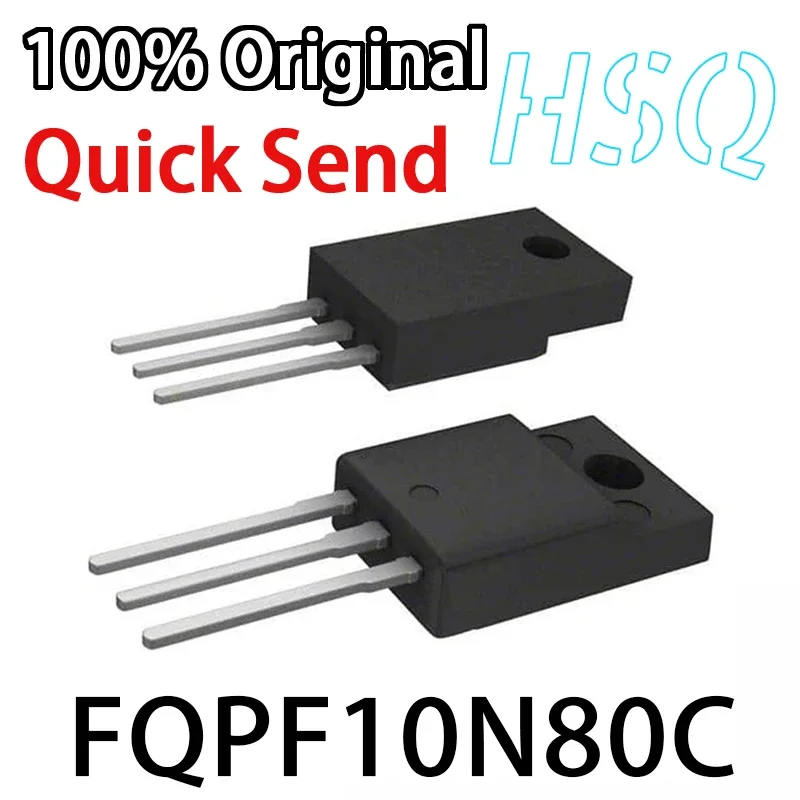 1PCS FQPF10N80C 10N80C Brand New Spot TO-220F MOS Field-effect Transistor 10A 800V
