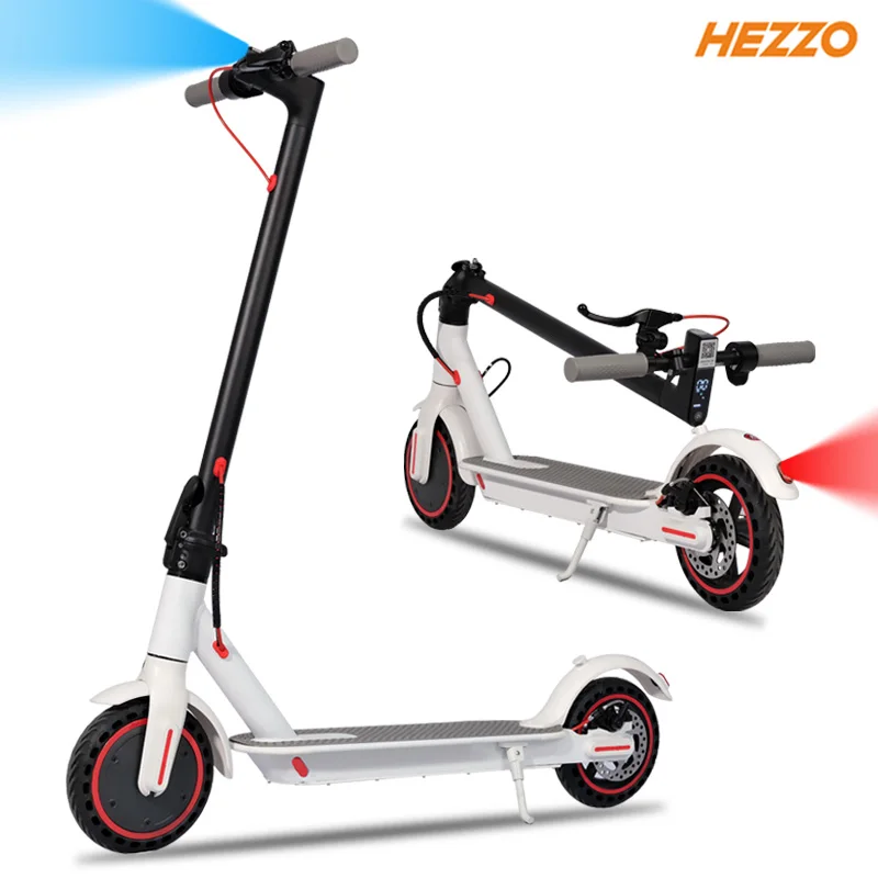 

Electric Scooter Hezzo white 04 36v 350w 10.4Ah Self-balance Max 15mph Folding Kick Escooter Free shipping Patinete Electrico