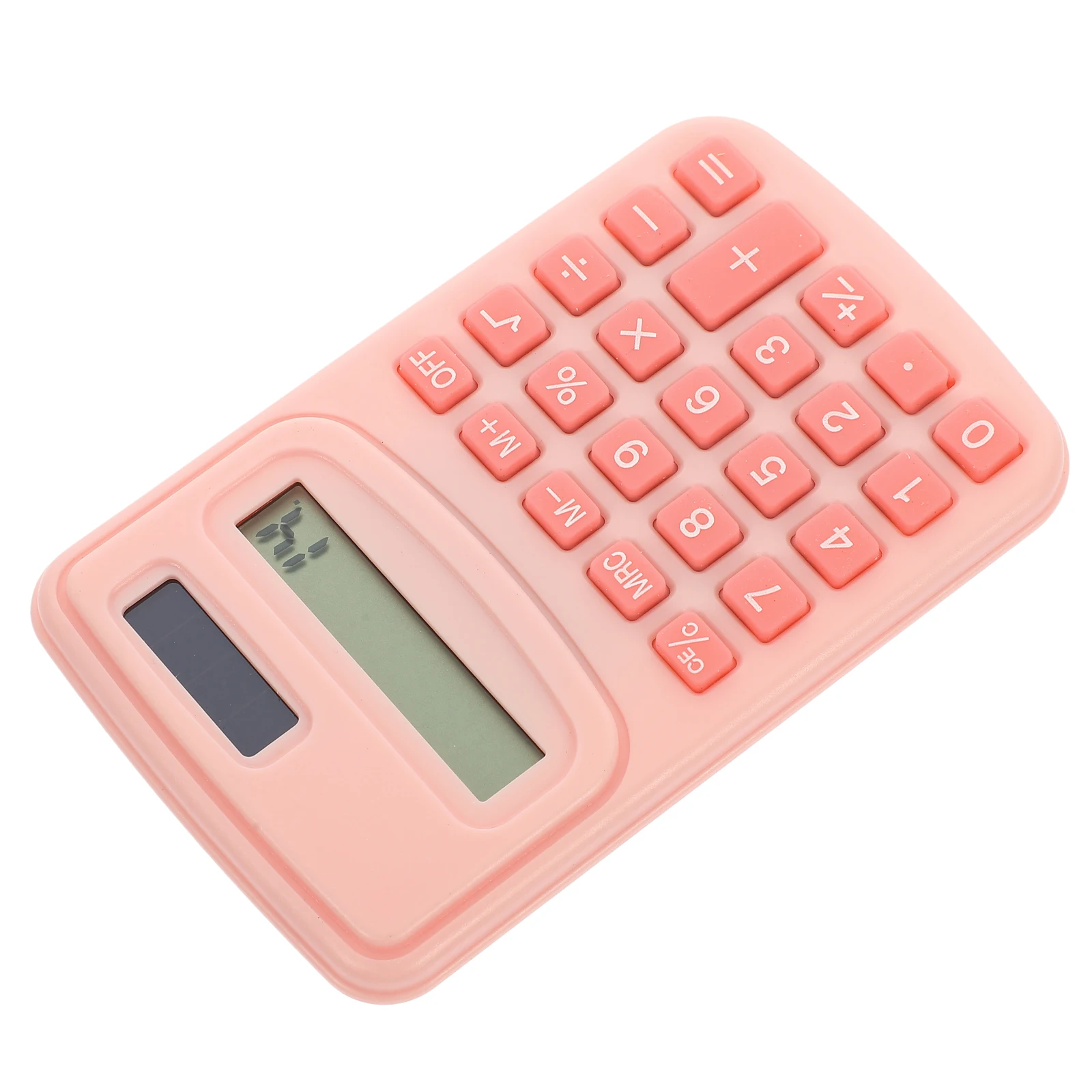 

Portable Calculator Small Pocket Handheld Mini School Office Supplies Pink Students Adult Use Plastic Material Basic