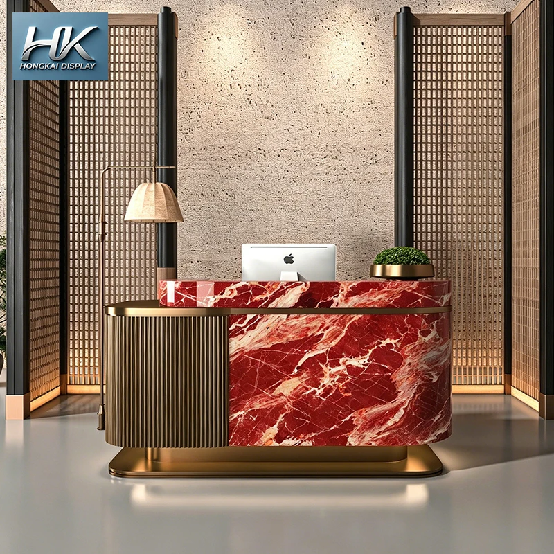 Custom Design Modern Reception Desk Service Counter For Shopping Mall Retail Store Shop Premium Durable High Quality Furniture