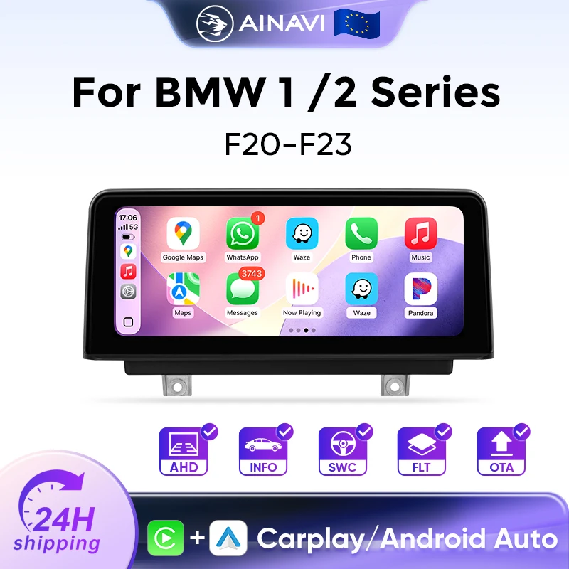 AINAVI Autoradio Linux per BMW Serie 1/2 F20-F23 LHD 1920*720 Schermo Touch IPS Carplay Wireless Android Auto Audio BT5.0 SWC Lettore Multimediale per Auto
