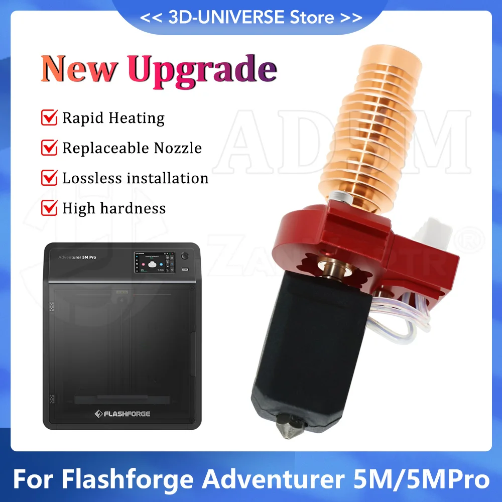 

Комплект Hotend для Flashforge Adventurer 5M/5M Pro, новый обновленный комплект Hotend 0,25 0,4 0,6 0,8, быстросъемная насадка, детали 3D-принтера