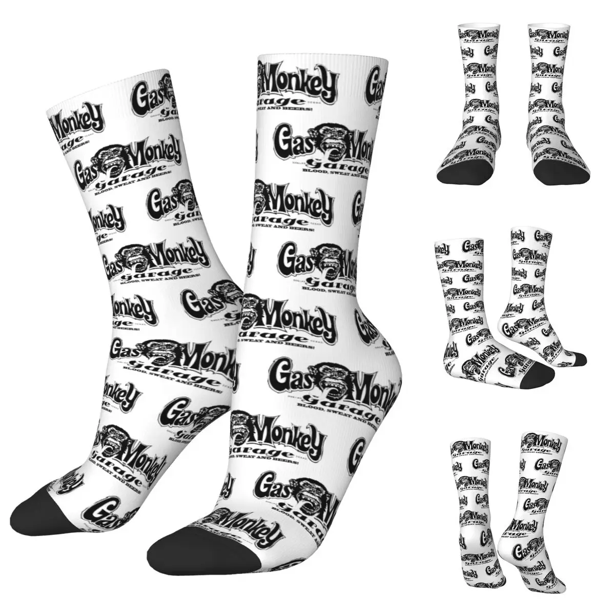 Gas Monkey Garage Merchandise Classic Men and Women printing Socks,fashion Applicable throughout the year Dressing Gift