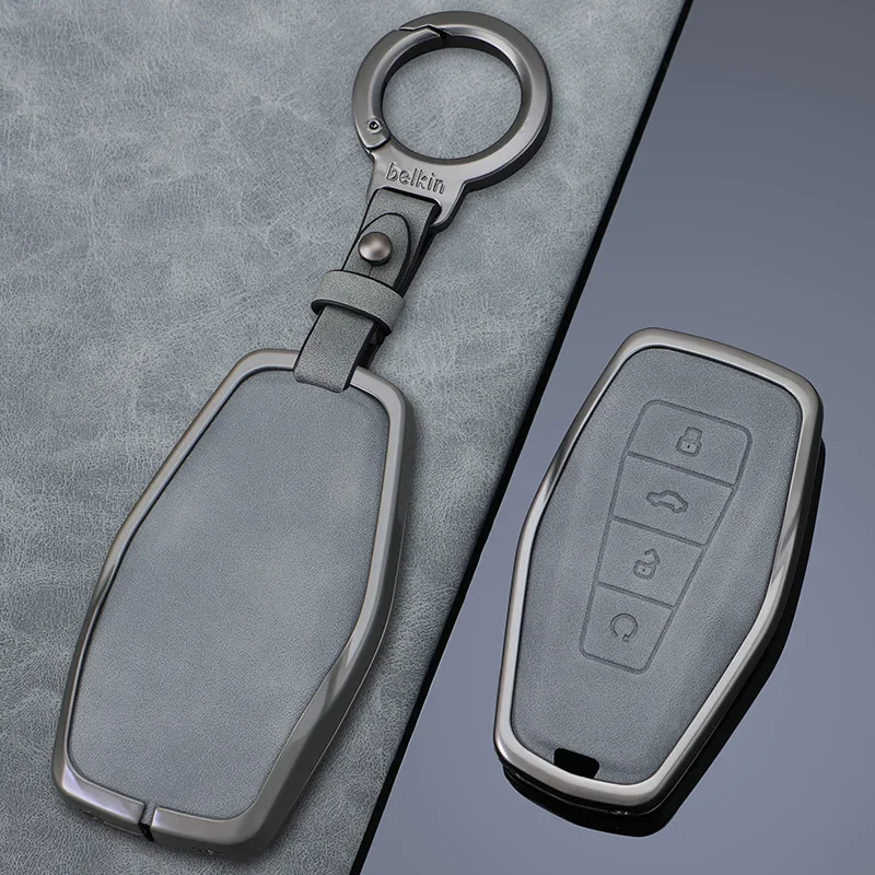 Car Key Fob Cover Case Shell Holder Set For Geely Coolray X6 Emgrand Global Hawk GX7 Remote Accessories Car-Styling Keychain