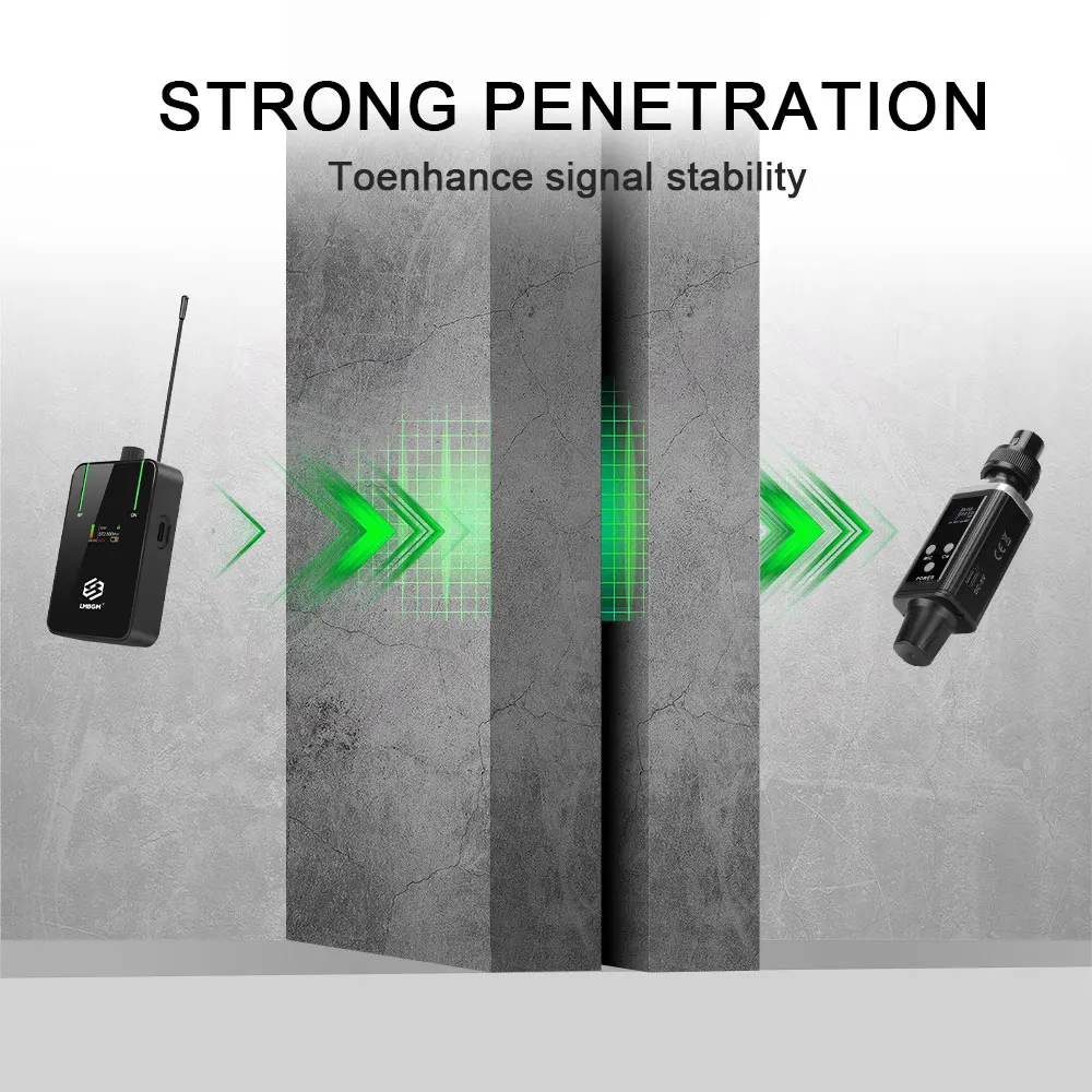 LMBGM AR9 Pro نظام مراقبة لاسلكي داخل الأذن شاشة ملونة TFT عمر بطارية طويل مناسب للمرحلة، استوديو التسجيل، الفرقة