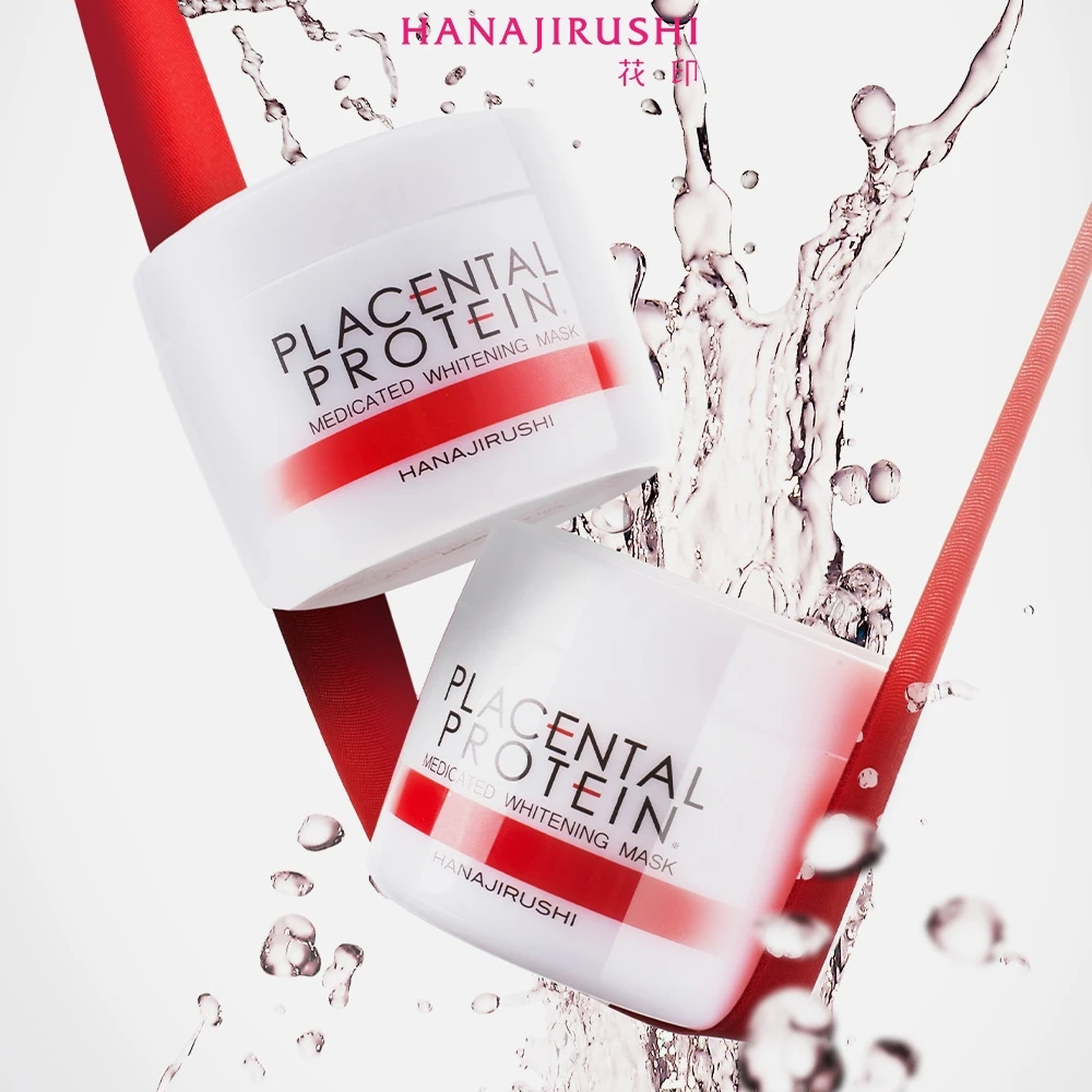 

HANAJIRUSHI Whitening Mask Placental Protein 160g Medicated Unisex Improving dullness & Brightening up