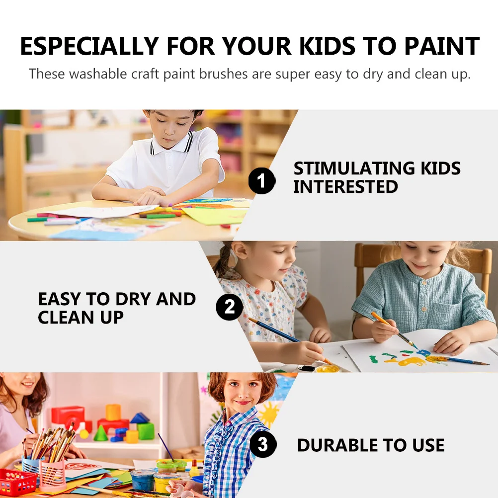 

4pcs Graffiti Sponge Roller Kids Drawing Tool Washable Painting Rolling Brush For Diy Art Craft Activity Home Classroom Use