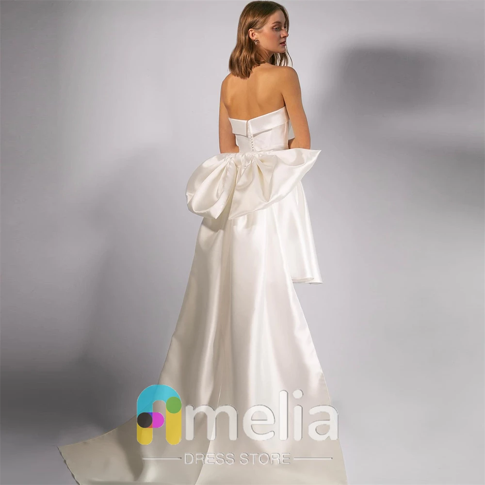 

Amelia Evening Dresses Strapless A-Line Satin for Special Occasions Long Formal Gowns Elegant Party dresses Woman For Dubai 2024