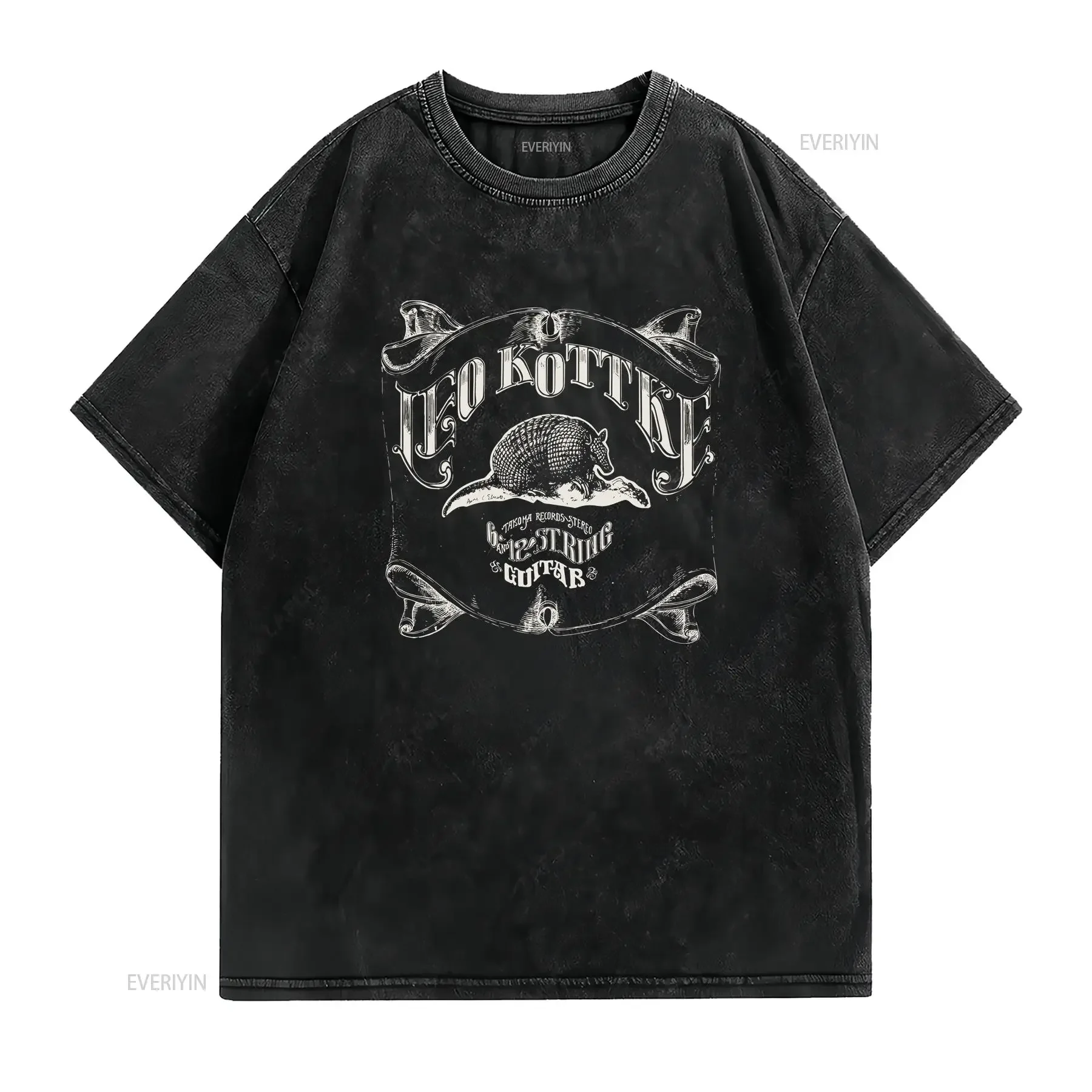 Leo Kottke 6 And 12 String Guitar  Black All Size T Shirt Te9723 vintage Washed fashion Breathable Stretched Unisex Casual