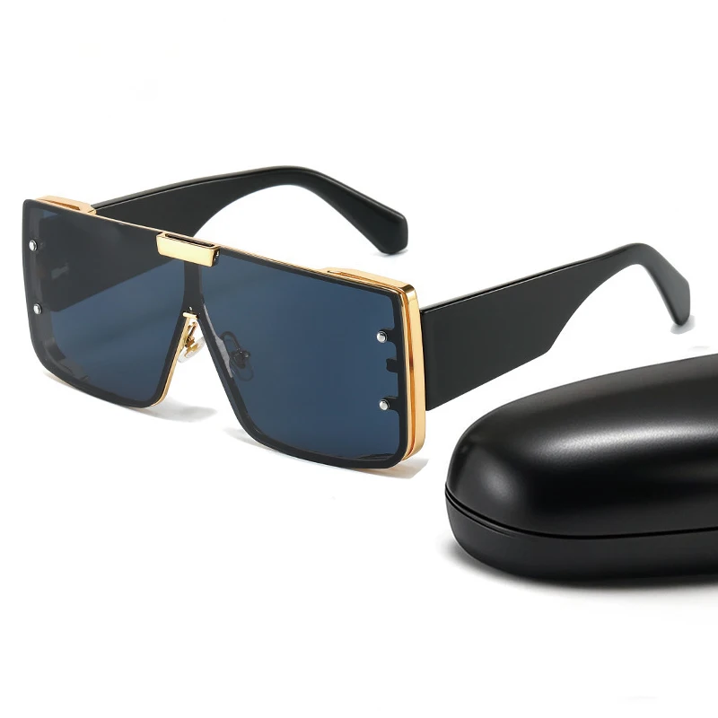 

Oversized Square Riveted Sunglasses For Men Women Brand Design Luxury Fashion Retro Driving UV400 Black Sun Glasses Eyewear 2025