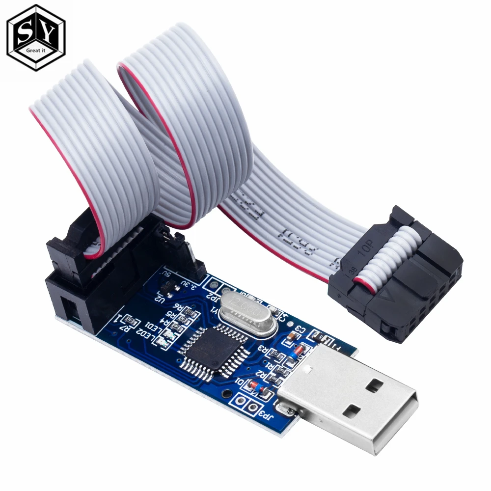 Programador USBASP USBISP AVR, ISP, USB, ASP, ATMEGA8, ATMEGA128, compatible con Win7 64, 1 unidad