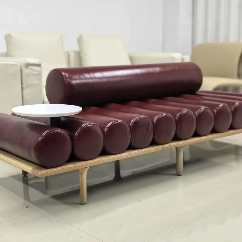 High-End Single Lounge Chair Minimalist Modern Design Adjustable Height Wooden Frame Comfortable for Home Living Room Outdoor