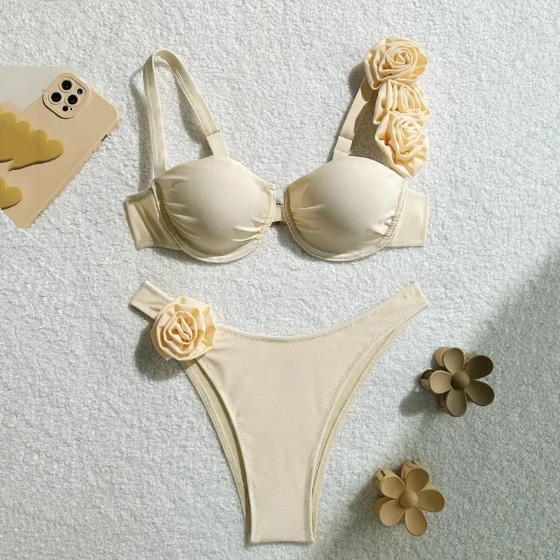 Roze sexy bikini's 2025 badpak dames badmode push-up vrouwelijk strand zwemkleding badpakken Braziliaanse bikini set zwembadbader