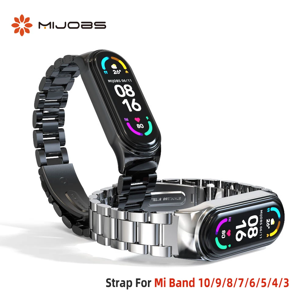 

Strap for Mi Band 10 9 8 7 6 5 4 3 Bracelet for Xiaomi Mi Band 9 Wristband Metal Wrist Strap for Mi Band 8 7 Stainless Steel
