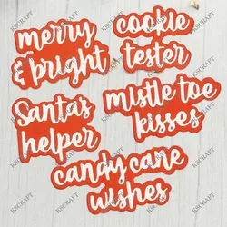 KSCRAFT 2024 Christmas Shadow Words Cutting Dies Stencils for DIY Scrapbooking Decorative Embossing DIY Paper Cards