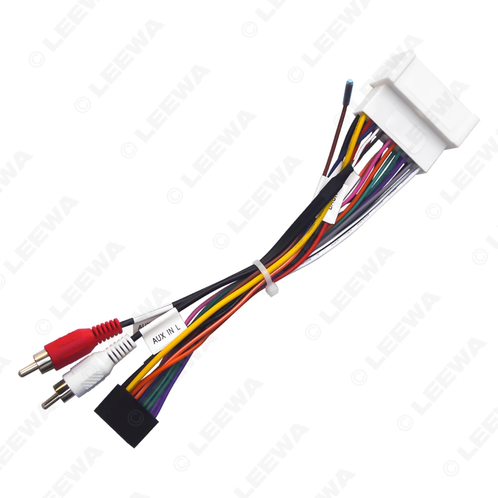 LEEWA Car Audio Wiring Harness For Hyundai Elantra Santafe 04-07 Aftermarket 16pin CD/DVD Stereo Installation Wire Adapter #7082 - view 6